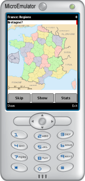 Screenshot of a card with a map-based question.