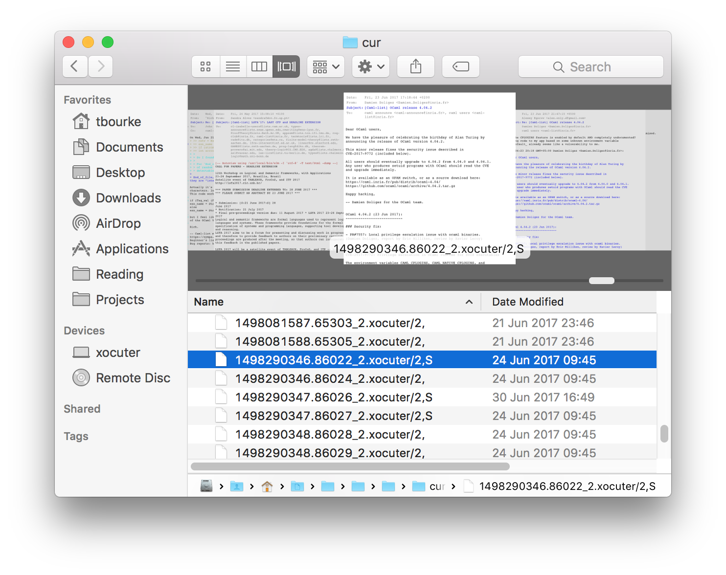 Screenshot of Finder with Muttlight working. Screenshot of Finder with Muttlight working.